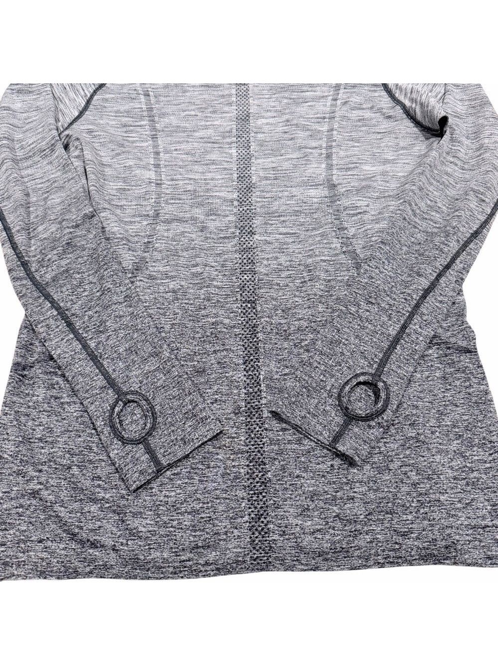 Lululemon Swiftly Tech Long Sleeve Crew Grey Ombre Size 12 - Picture 4 of 8